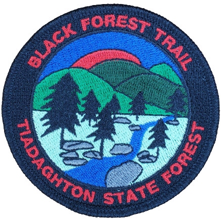 Product Description: Black Forest Trail Patch</br>Round; 3"; cloth; seven colors.</br> Black Forest <br>Trail Patch