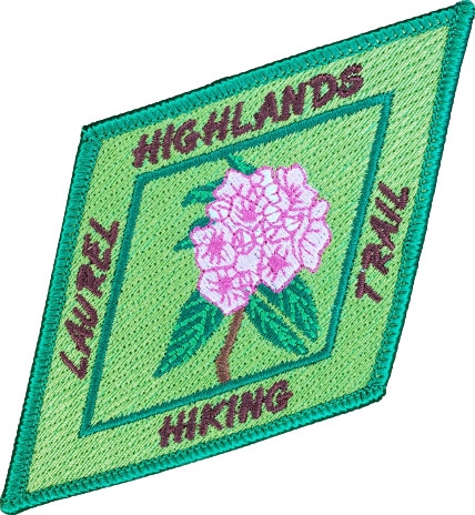 Product Description: Diamond; 5" x 3"; six colors</br> Laurel Highlands Trail Patch