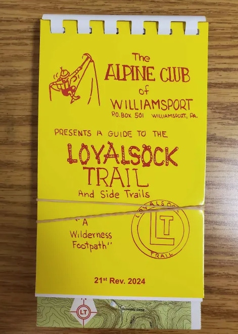 Product Description: The Alpine Club of Williamsport presents a guide to the Loyalsock Trail and side trails. Hand-assembledpaperback with 3 water-resistant, color maps. 21st edition (2024); 51 pages; 3.75" x 5.75".</br> Loyalsock Trail Guide