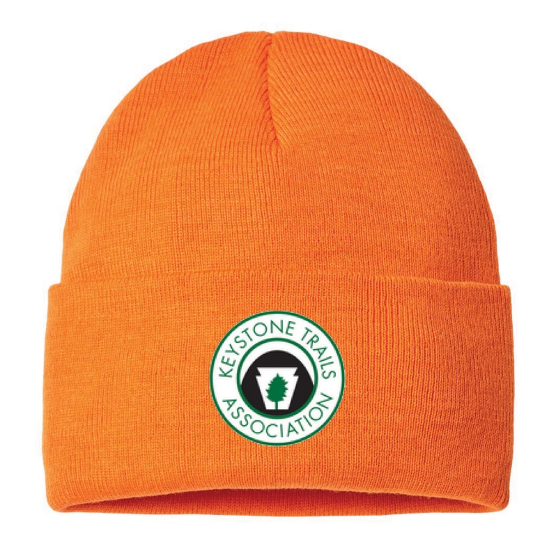 Product Description: Atlantis Headwear Sustainable Beanie with embroidered KTA logo patch - ORANGE</br> KTA Beanie